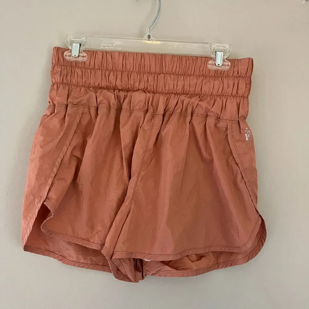 FP Movement Free People Womens Peach The Way Home Athletic Shorts Large Pull On - Picture 8 of 9